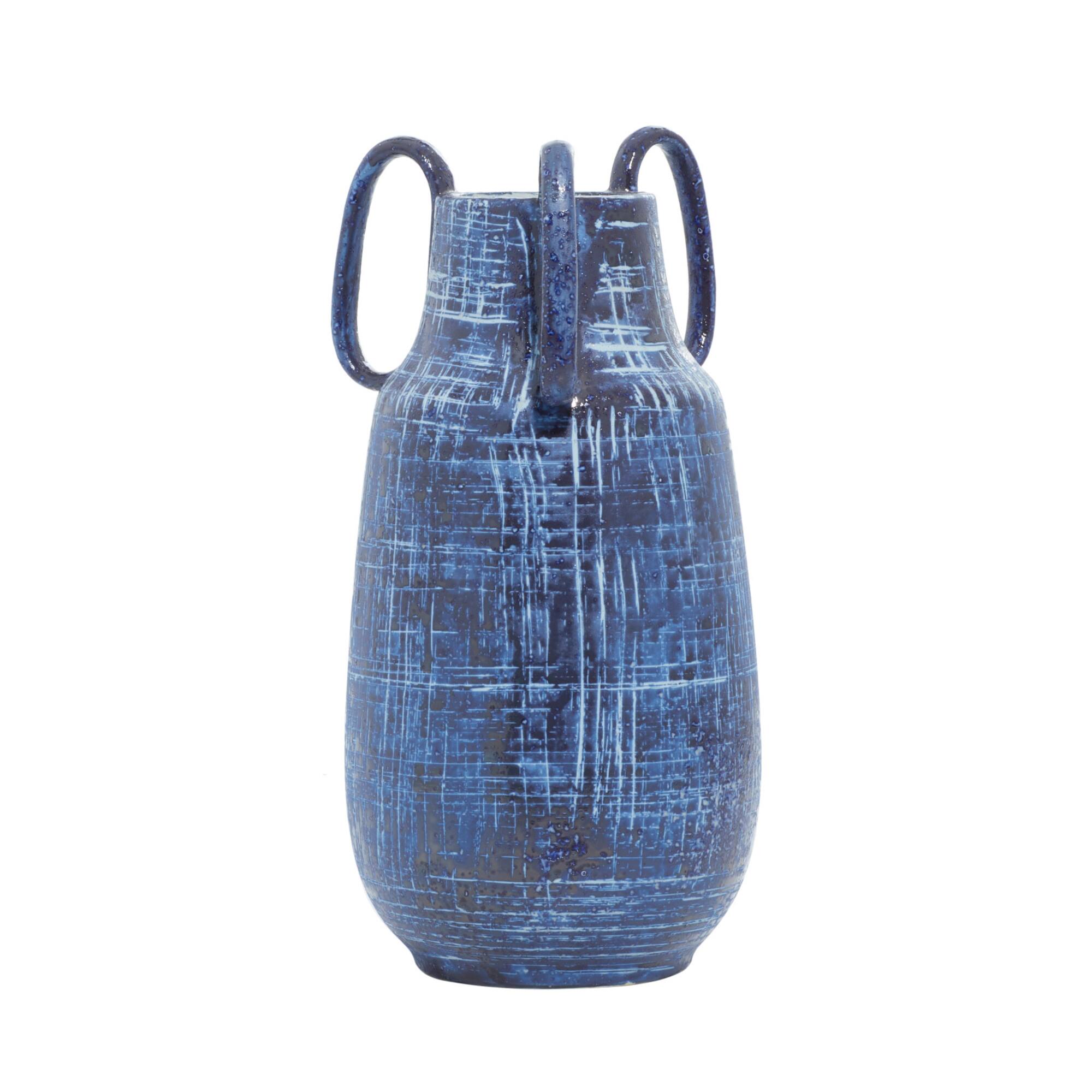 Blue Ceramic Contemporary Vase